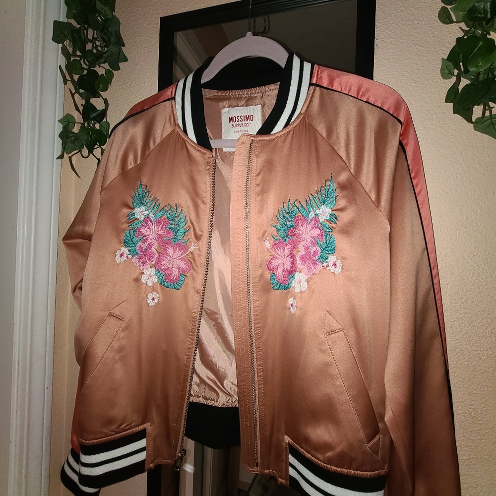 Mossimo orange bomber jacket🍊